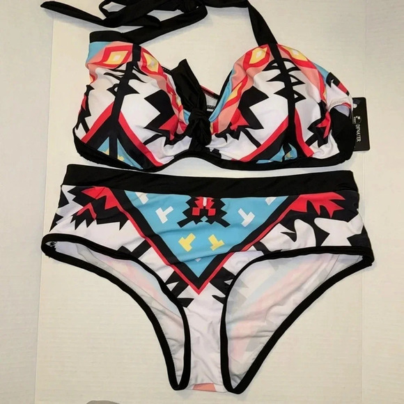 Denater Minimalistic Suspenders Lacing Swimsuit Maldives Hawaiian Beach Boho - Picture 6 of 9